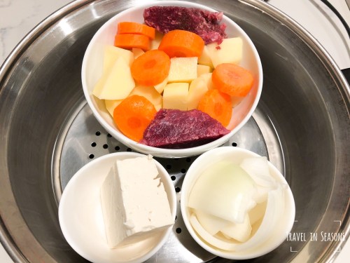 馬鈴薯Yukon potato、洋蔥、firm豆腐、胡蘿蔔、青江菜、牛肉、酪梨油、少許鹽.jpg